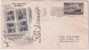 US 956 Autographed Cover  Signed by L.D. Warren, Cartoonist