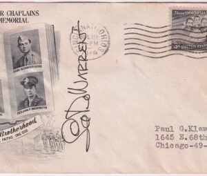 US 956 Autographed Cover  Signed by L.D. Warren, Cartoonist