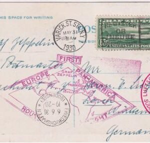 US 1930 C13  XF Zeppelin Flight PPC , Picture of Ambassador Bridge