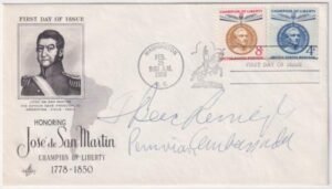 US 1125-26 Autographed FDC Signed by F. Berckemeyer, Peru Ambassador