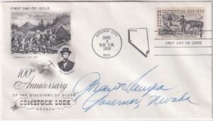 US 1130 Autographed FDC Signed by Grant Sawyer, Governor of NV