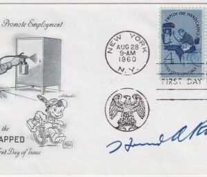 US 1155 Autographed FDC Signed by Dr. H. Rusk, Father of Rehabilitation Medicine