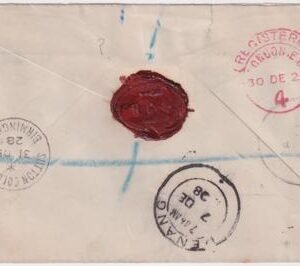 Mayasia, Penang 1929 Penang-Amsterdam Airmail Flight addressed to England