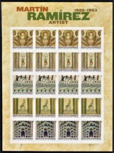 US 4968-72b Modern Imperf Martin Ramirez Sheet
