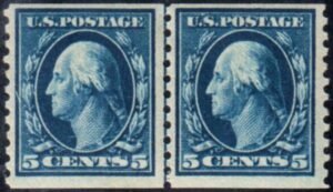 US 447 Washington / Franklin F - VF Mint NH Fresh Line Pair cv $525