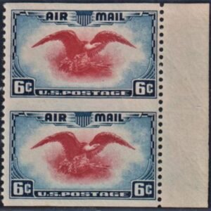 US C23a Airmail Error F - VF Mint NH Vertical Imperf Pair - Pristine! cv $300