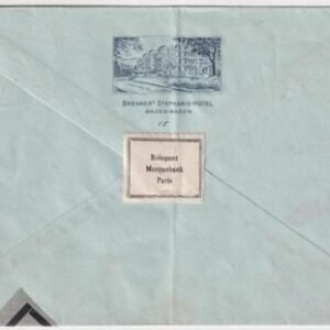 Germany 1936 6th North America Flight on Hotel Commercial Cover