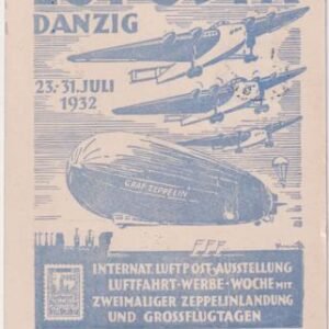 Germany 1932 Danzig Zeppelin Flight Card on Luposta  Card