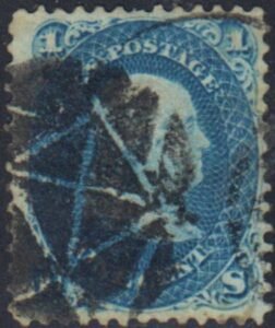 US 86 Early Classics Fine Used Dark Blue Sound "E" Grill, Bold Fancy Cancel cv $425