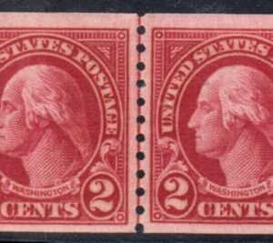 US 599a F - VF Mint NH Type I+II Line Pair - Pristine!