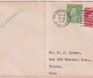 US 1932 U525 Cover Signed by Roscoe Turner, Aviator
