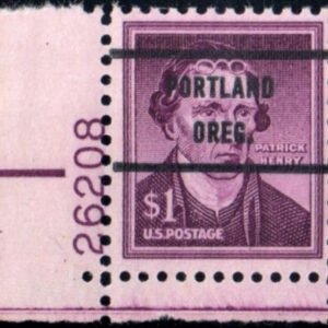 US 1052a VF Mint NH Precancelled Plate # Single, 26208 LL