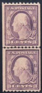 US 489 Washington / Franklin VF NH Line Pair cv $70