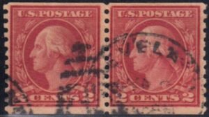US 454 Washington / Franklin F - VF Used Pair, Cleveland Town Cancel cv $70