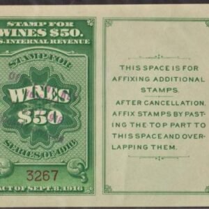US RE58 Revenue Wine Stamp VF Used cv $57.50