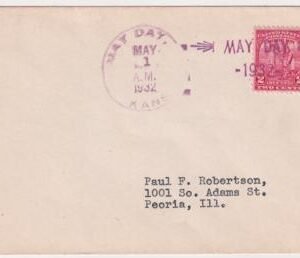 US Kansas, May Day 707 Fancy Cancel Cover