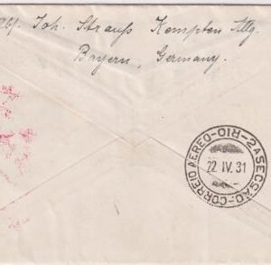 Germany 1930-1931 Do-X Flight Cover with C36 & C37