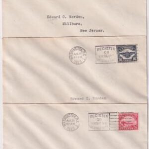US 1923 C4-C6 FDC's Matched Worden Set, Exceptional quality