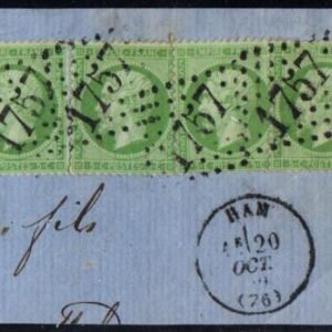 France 23 F - VF Used On Piece from "HAM" cv $40++