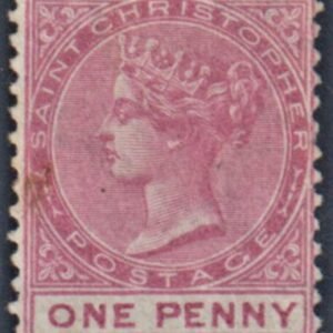 St. Christopher 1 Fine Mint Unused No Gum - Dull Rose cv $90