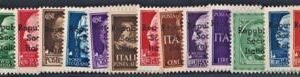 Italy Social Republic of Teramo 1-16 F - VF Mint NH Signed Oliva cv $1,200