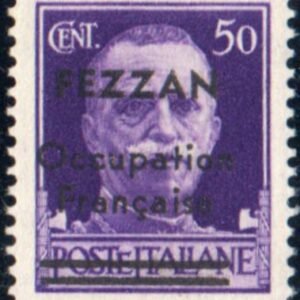 Fezzan - French Occupation Sassone 1 XF Mint NH cv $360