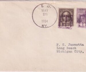US Kentucky, Ed 551, 729  Fancy Cancel Cover, Ed in Box