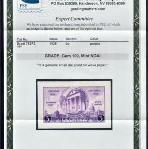 US 782P2 Superb Mint Small Die Proof on White Wove - PSE Gem 100 Cert