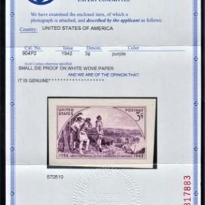 US 904P2 XF - SUP Mint Small Die Proof on White Wove Paper PF Cert