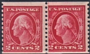 US 444 Washington / Franklin Fine Mint NH Paste-Up Pair cv $250++