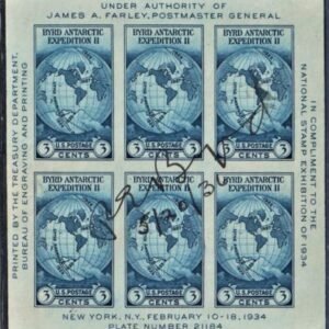 US 735 S/S Autographed by Richard E. Byrd