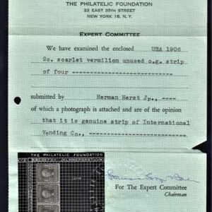 US 320b Vending Machine Coils VF-XF Mint LH Internation Vending Machine Co. - PF Certs cv $2,250