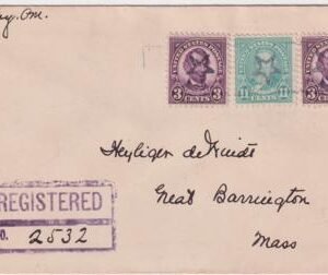US Pennsylvania, Corry 555, 563 Fancy Cancel Cover, Star in Rectangle