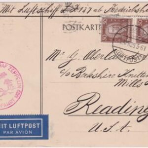 Germany 1929 Zeppelin Mediterranean Flight Card Dropped in Seville