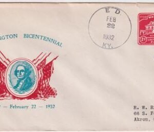 US Kentucky, Ed U525 Fancy Cancel Cover, Washington