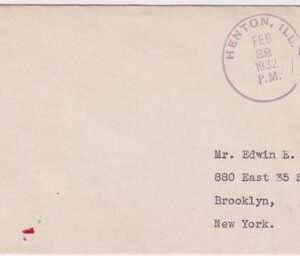 US IIinois, Henton 704 Fancy Cancel Cover, George Washington