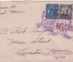 US Maine, Portland Fancy Cancel Cover, Man