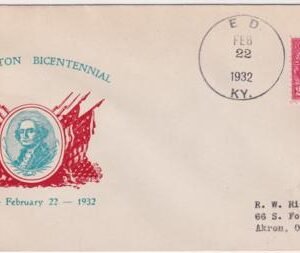 US Kentucky, Ed 707 Fancy Cancel Cover,  Small Washington Bust