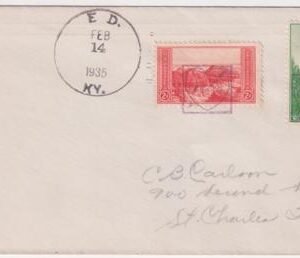 US Kentucky, Ed  740, 741 Fancy Cancel Cover, Heart with arrow  in Square