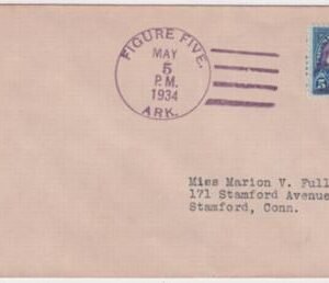 US Arkansas, Figure Five 637 Fancy Cancel Cover, Solid Numeral 5
