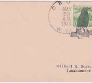 US West Virginia, Crow 728 Fancy Cancel Card, Crow Cancel
