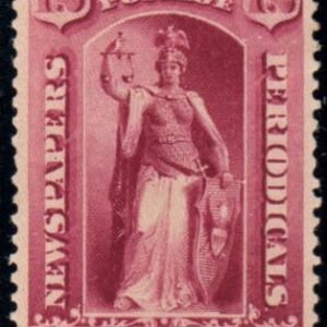 US PR82 Newspaper F-VF Mint Hinged Deep Carmine Shade - Somewhat Disturbed Gum from Hinge Removal cv $200