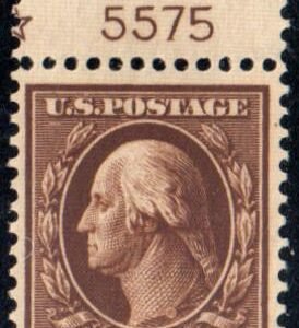 US 377 Washington / Franklin F-VF+ Mint Plate # Single PFC cv $65+
