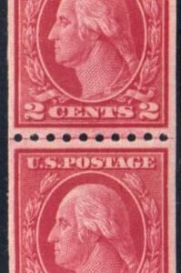 US 487 Washington / Franklin VF+ Mint NH Line Pair - 1982 SPA Cert cv $275