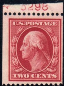 US 349 Washington / Franklin Mint LH Plate # Single from Under Paste-Up