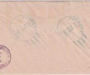 US Ohio, Parrot 632, 687 and 702  Fancy Cancel Cover, Parrot in Green