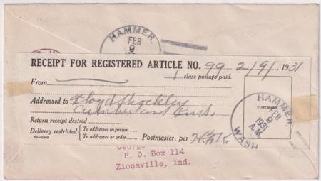 INV-22108×1-1 US Washington, Hammer 632, 634, 636, 642 Fancy Cancel Cover
