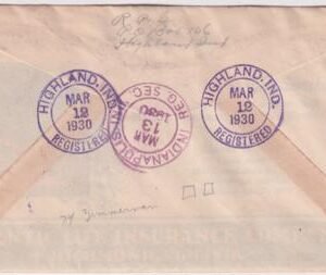 US Indiana, Highland 563, 629, 649, 651 Fancy Cancel Cover, Clover
