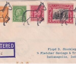 US Oklahoma, Gray Horse 632, 634, 636,651,680 Fancy Cancel Cover, Horse Cancel