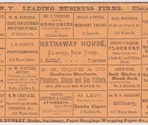 US 1869 Advertising Cover with 114 from Elmira, NY to Pen Yan NY, Train